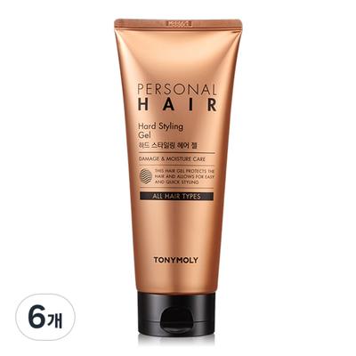 Personal Hard Styling Hair Gel, 200ml, 6 Pcs.