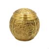 Copper Alloy Tea Tin Canister with Lid Decorative Storage Container Embossed