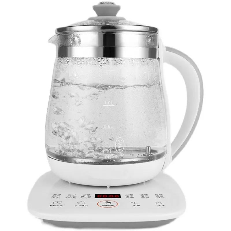 220V 1.5L Home Electric Kettle Glass Health Preserving Pot Multi Cooker Portable Mini Household Cooking Pot Machine