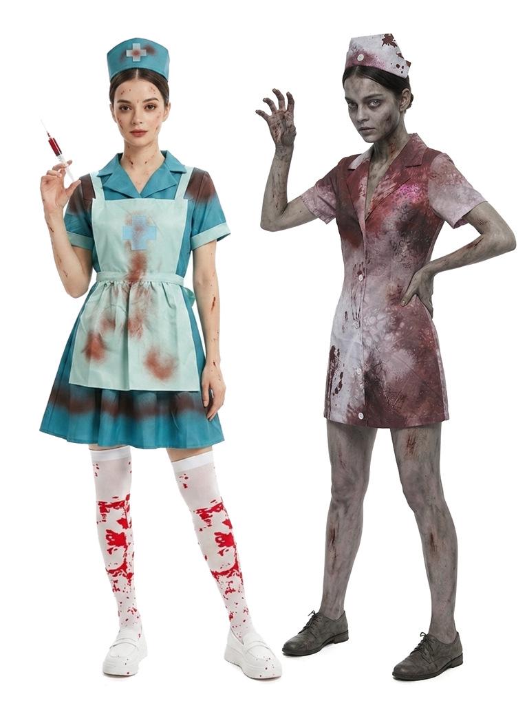 Halloween Zombie Nurse Costume for Cosplay and Stage