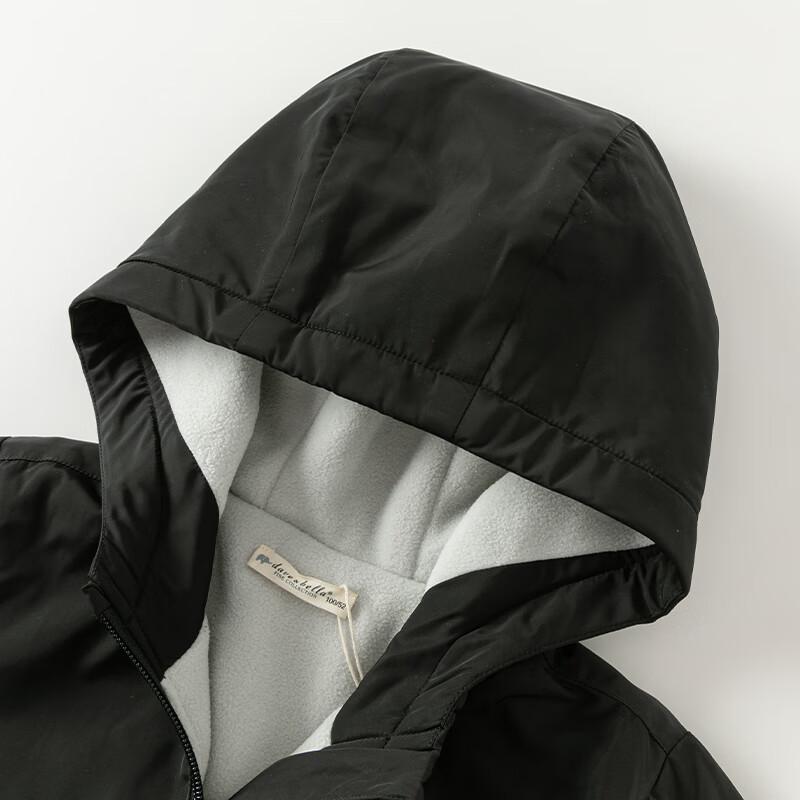 David & Bella Children's Hooded Fleece Lined Windproof Jacket