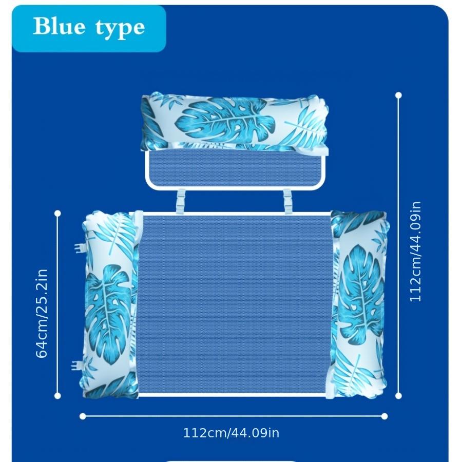 Inflatable Pool Float Hammock for Adults,Multi-Purpose PVC Water Float Bed Lounge Chair,Detachable 3-Row,Inflator Not Included