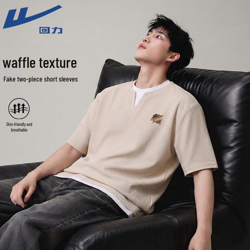 Warrior Men s Waffle Faux Two-Piece Short-Sleeve T-Shirt 3XL