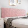 Soft Coral Fleece Quilted Bed Head Cover All-inclusive Thicken Velvet Headboard Cover Solid Color Pink Bed Back Protector Cover