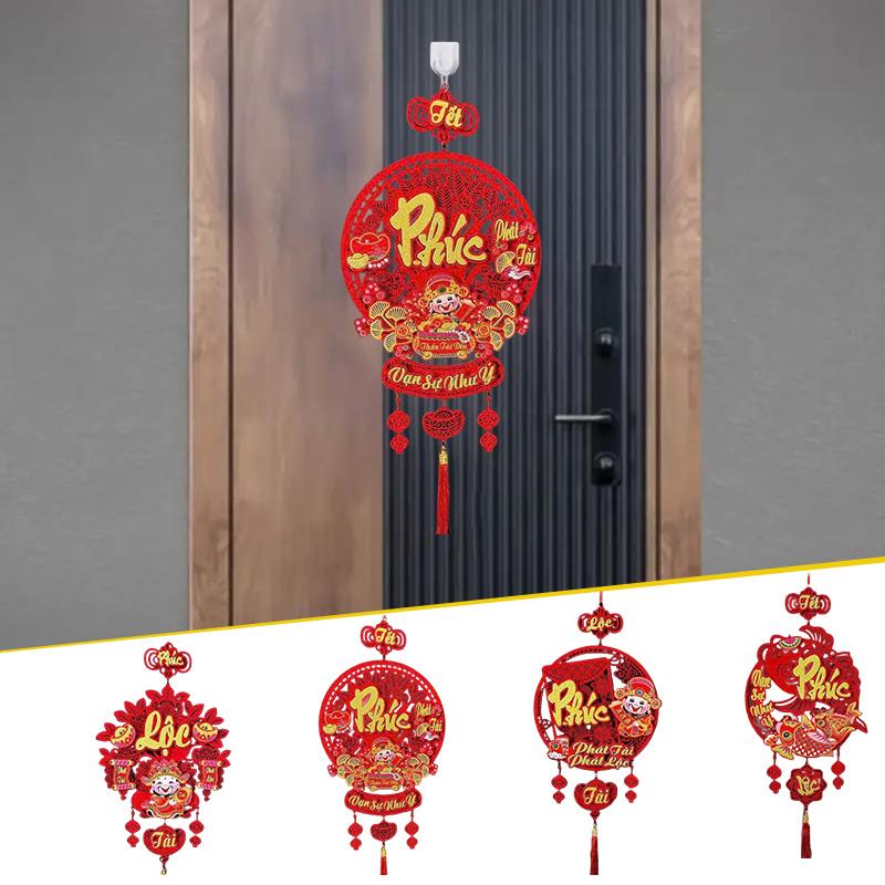 1PC Hanging Spring Festival Lunar New Year Pendant Traditional Tassel Pendant Ornament Gifts Good Lucky Charm 2025 Tet