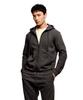 Solew Two-Way Logo Zip-Up Hoodie_Charcoal