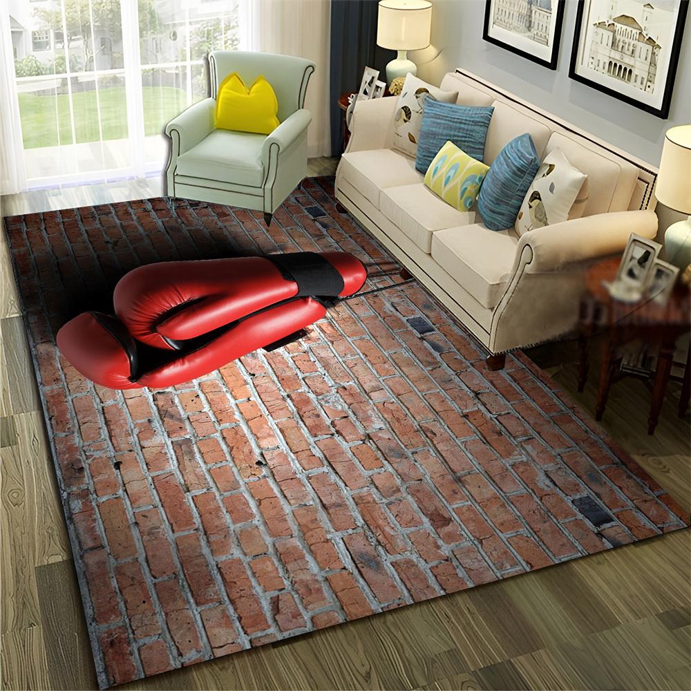 HD Boxer Fight HD Boxing Gloves 3D Carpet Rug for Home Living Room Bedroom Sofa Doormat Decor,Child Area Rug Non-slip Floor Mat