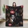 The Vampire Diaries Damon Salvatore  TV Series Blanket  Travel Flannel Throw Blanket For Outdoor Warm Soft Bedspread Gift