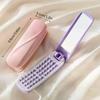 2 In 1 Foldable Comb With Mirror Hair Scalp Massage Comb Anti-Static Travel Air Cushion Styling Comb Suitable For All Hair Types