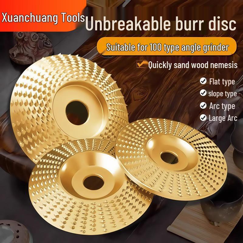 Curved Wood Carving Sanding Disc & Sharpening Stone Set for Angle Grinders