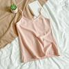 Women's Spaghetti Strap Cami Top Summer Slim Fitted Ribbed Tank Top V-Neck Sleeveless Vest Camisole Basic Layering Shirts