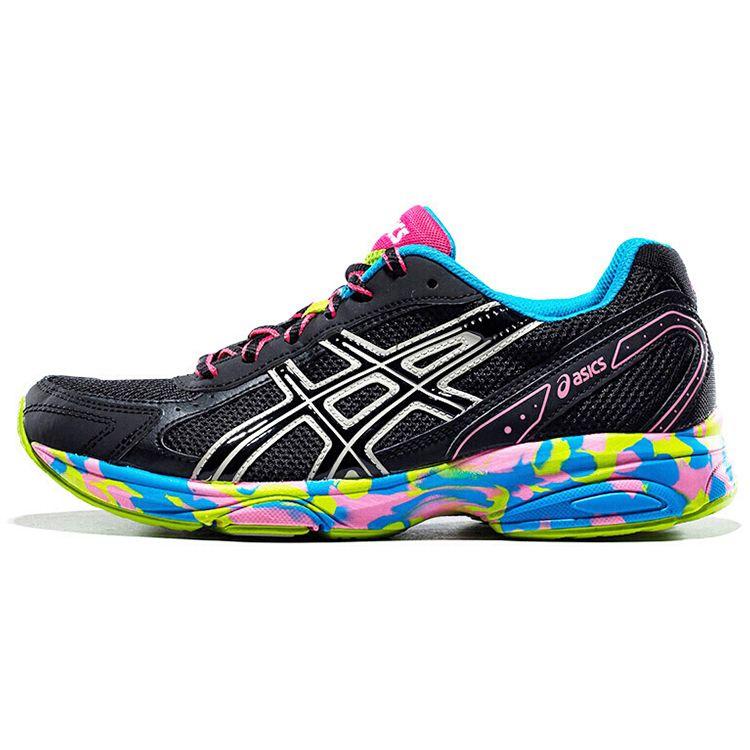 Asics Maverick 2 Women Low Top Casual Running Shoes Black Multi T25XQ-9090 37