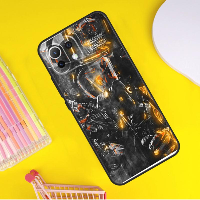 

Firefighter Fire Fireman Cover For Xiaomi 14 Ultra 13 11T 12T 13T 14T Pro POCO X6 X7 Pro X3 X5 F3 F5 F6 M6 Pro Case POCO F6 Pro