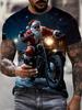 New Funny Men's T-Shirt Christmas New Year Fashion Santa Claus And The Motorcycle Pattern Printed T-Shirt Men's Fashion Tee Tops