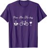 Plan For The Day Funny Coffee And Wine Lover Drinker Unisex T-Shirt