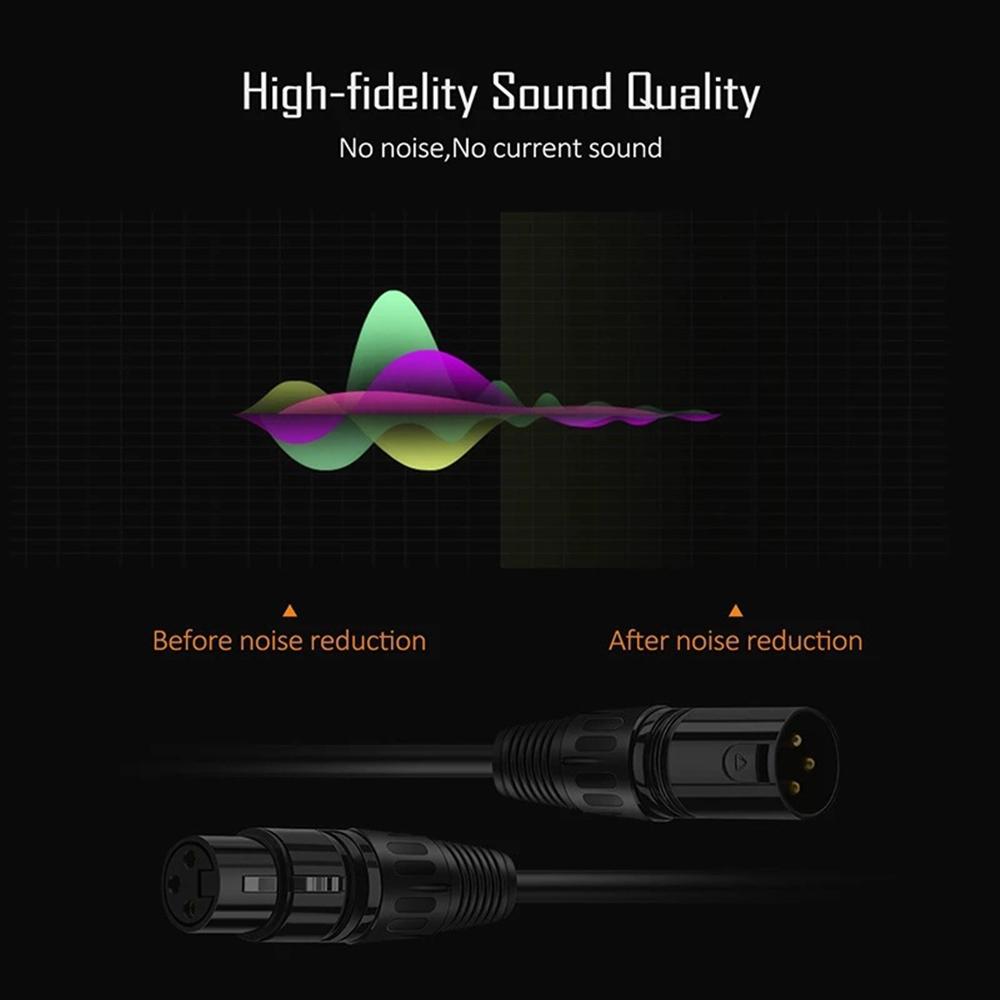 3-Pin XLR Male to Female Balanced Microphone Premium Audio Cable Mic Cord 1.8m