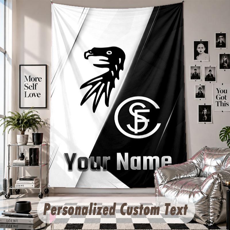 Arazzo da Appendere alla Parete con Nome e Testo Personalizzati, Arazzo Decorativo SC Freiburg FC per Camera da Letto