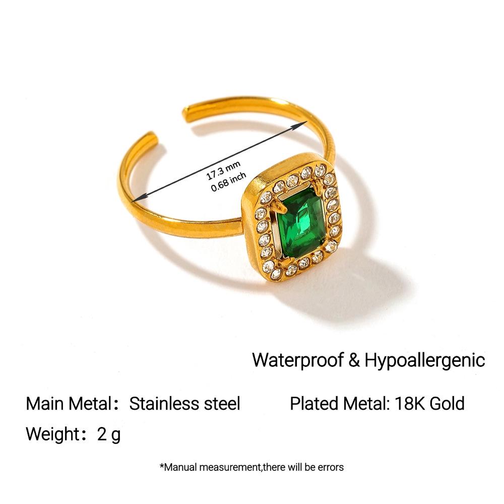 Yingtai Women s Fashion Ring: Stainless & Titanium Steel, European & American Style, 18k Gold Finish, Fine Polished, Non-Fading.