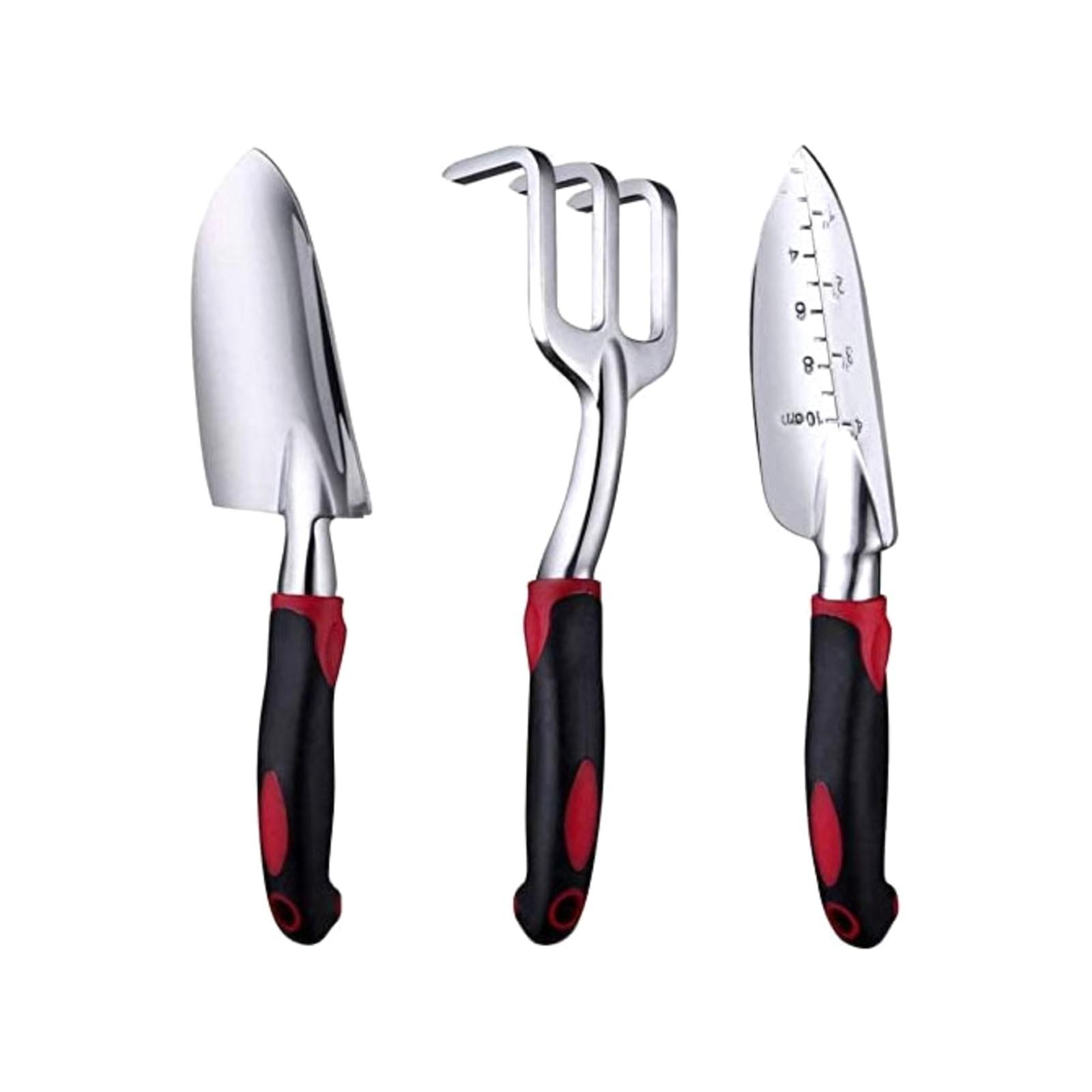 

Набор сельскохозяйственных инструментов, состоящий из трех частей, набор садовых инструментов из алюминиевого сплава, садовые инструменты One Size красный