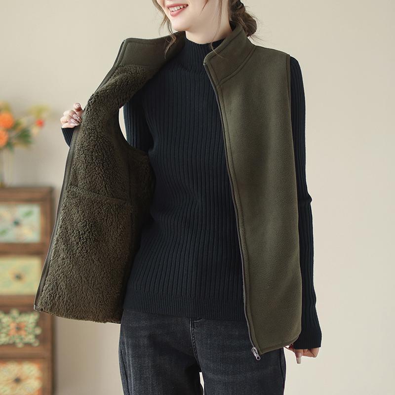 

Утолщенный бархатный жилет, теплая жилетка для мамы, куртка, новый флисовый жилет, женская мода, осенне-зимний жилет 4XL