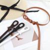 Solid Color Thin Belt Non-hole Waist Strap Ins Coat Accessories  Jeans Dress
