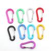 Multicolor Aluminum Alloy Steel Wire Carabiner Outdoor Pulley Type Climbing Hook Backpack Water Bottle Hanging Buckle Flattened Spring Clip Set of 7
