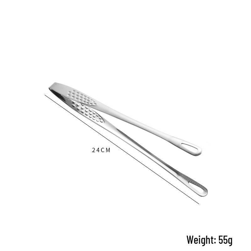 ZISIZ 304 Stainless Steel Korean BBQ & Food Tongs