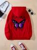 Vintage Butterfly Hoodies Spring Autumn Winter Y2k Streetwear Casual Women Hoodies Sweatshirts Tops Hoodie Sweatshirt