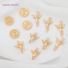 18K Gold Plated Brass Metal Lovely Angel Fairy shaped Charms Pendants Findings For DIY Jewelry Making Accessories