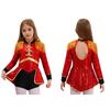 Girls Circus Ringmaster Costume Long Sleeve Shiny Sequins Dress Jumpsuit Halloween Party Fancy Cosplay Outfits Ballet Dancewear