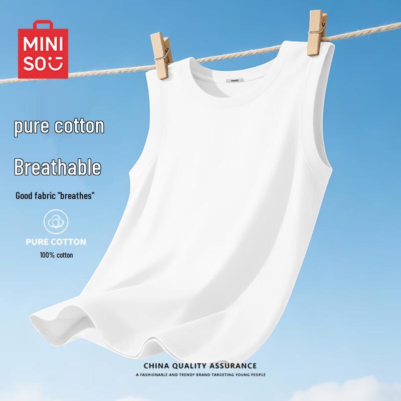 

Мужской хлопковый жилет без рукавов MINISO 4XL