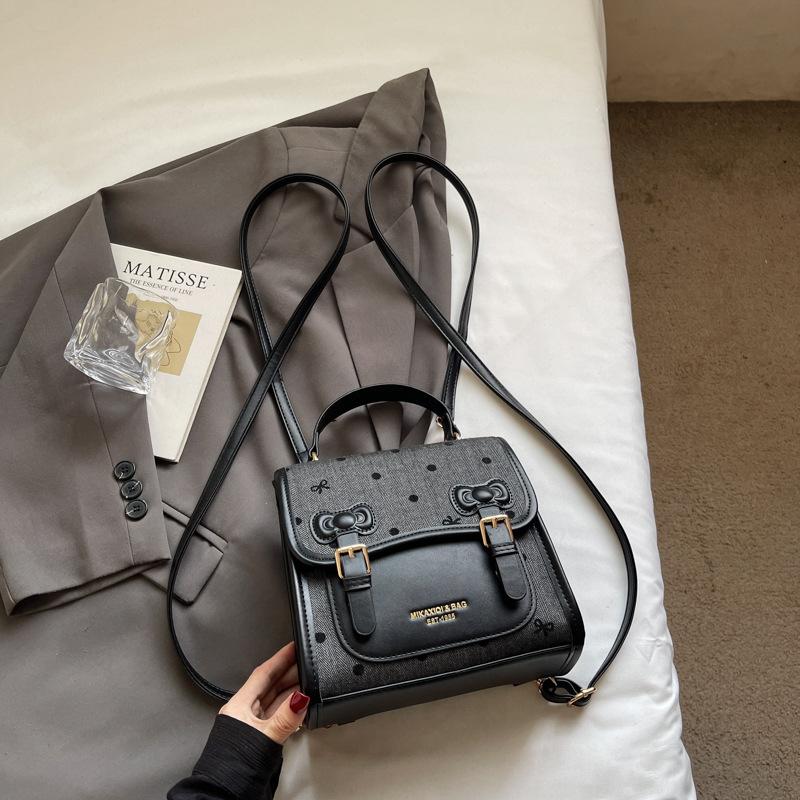 Popular Niche Polka Dot Backpack Women's Versatile Small Backpack Fashion Messenger Bag