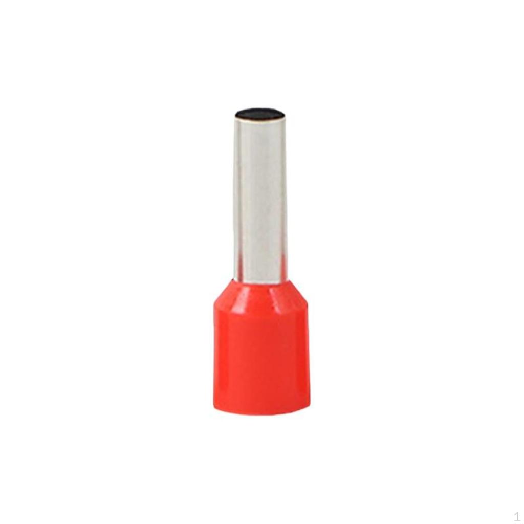 Full Copper Wire Ferrule, ColdPressed Tube Terminal, Power Connector Red E0508
