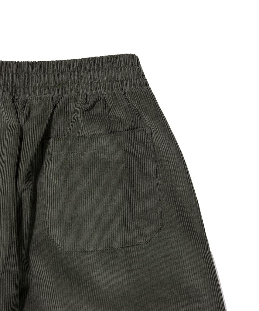 GAKKAI UNIONS One-Pleat Corduroy Balloon Pants Dust Olive