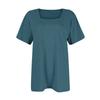 Womens Tops Casual Spring Summer Tshirts Short Sleeve Square Neck Basic Tee Outfits