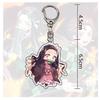 Anime Dämon Slayer Kimetsu Keine Yaiba Tanjiro Kamado Cosplay Schlüsselbund Acryl Cartoon Schlüssel Kette Schlüsselring Anhänger