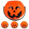 4Pcs Halloween Decorations Pumpkin Candy Container Portable Pumpkin Light Kids Candy Bucket