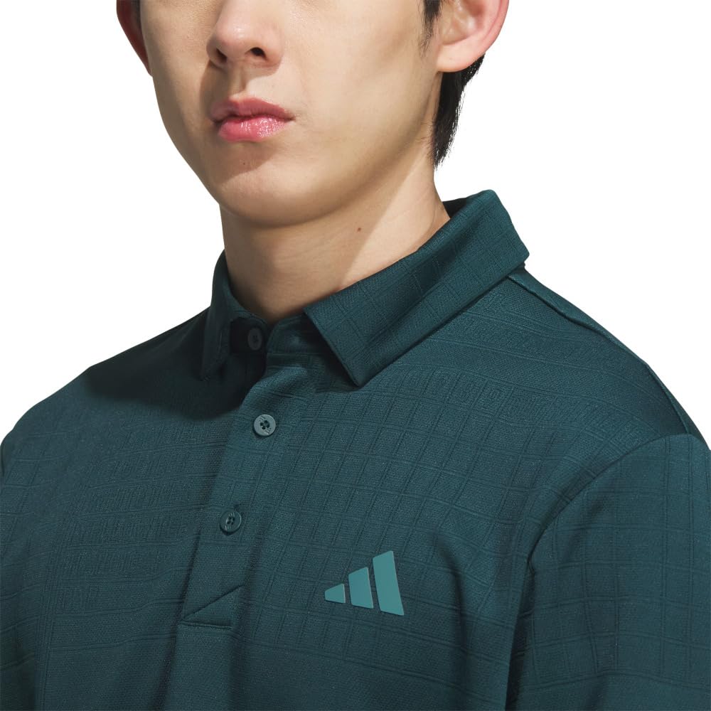 Adidas Golf Aurora Ivy Seasonal Jacquard Long Sleeve Golf Shirt Men's