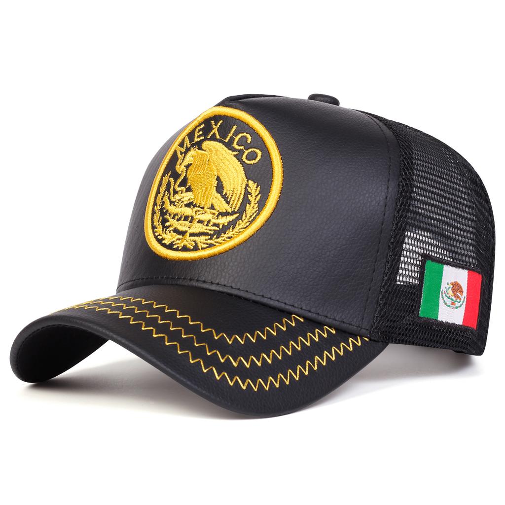Men Mexican Eagle Embroidered Baseball Cap Mesh Hat Outdoor Adjustable Sunscreen Leisure Hat Spring Autumn Travel Tourism Beach Vacation