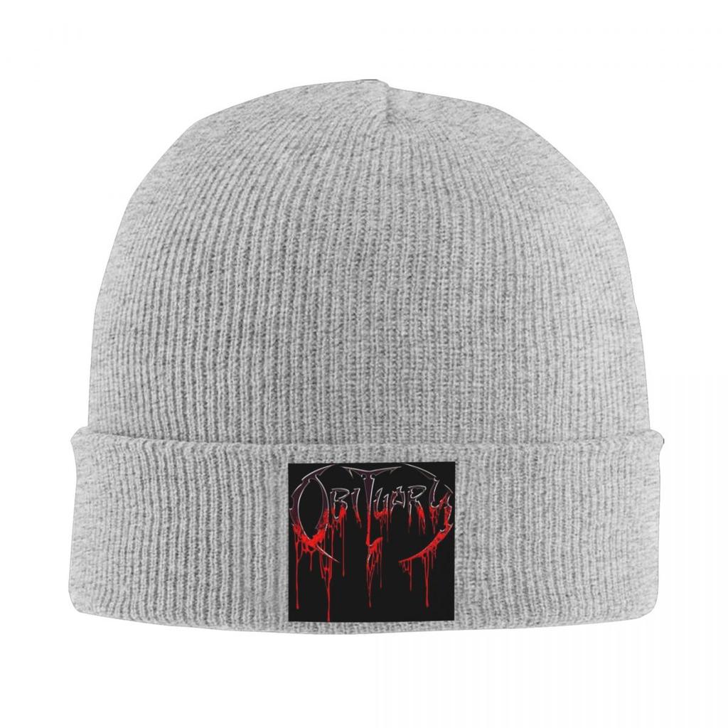 Nachruf Band Logo Death Metal Trucker Warme Strickmütze Hip Hop Mütze Herbst Winter Outdoor Mützen für Unisex Erwachsene