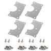 Secure Plate Hinges Cabinet Hinges Fixing Screws Repair Kit Silver Stainless Steel Cupboard Cabinet With Screws