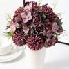 1/5PCS Artificial Hydrangea Flowers Scrapbook Silk Tea Rose Bud Vase Home Table Decor Wedding Bridal Bouquet DIY Gift Box Garden