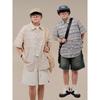Checkered Retro Shirt Men'S Summer Outfit Hong Kong Style Student Loose And Niche Design Fun New Men'S Top For Outdoor Wear