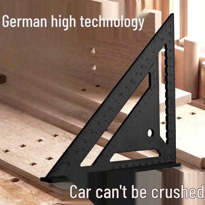 High-Precision Multifunctional Plastic Triangle Ruler (90° & 45°) for Woodworking Decoration