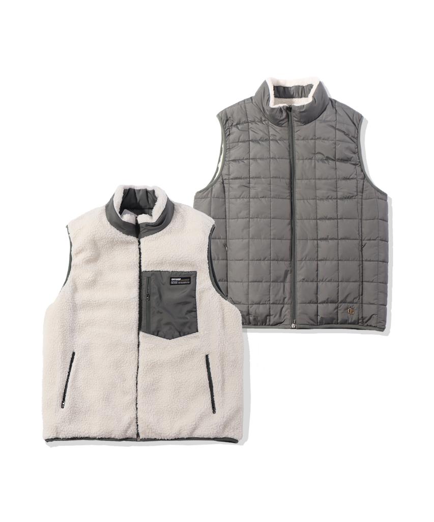 Offgrid Reversible Sherpa Vest - Khaki
