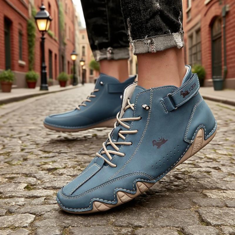 Men's High Leather Lightweight Boots Comfortable Breathable Loafers Non Slip Sole for Walking Training Suitable Couples Boots