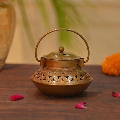 Nieuwe IJzeren Degchi Dhoop Houder en Antieke Items Theelicht Kaarshouder, Elegante Metalen Degchi Handi Kaarshouder voor Huisdecoratie