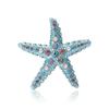 Party Jewelry Starfish Pin Gifts Metal Badge Fashion Sparkling Starfish Brooches  Women