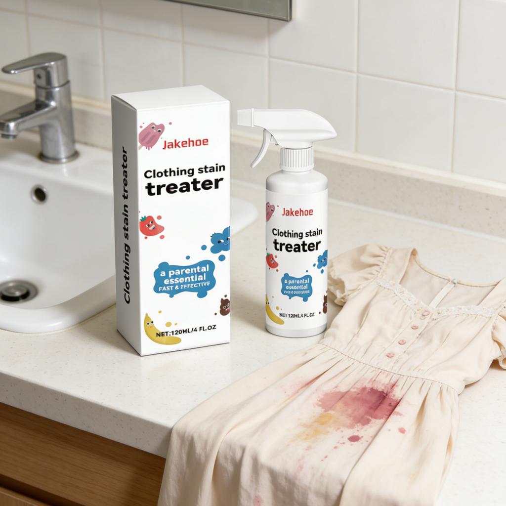 Jakehoe Clothes Stain Cleaner Suitable for All Fabrics Deep Cleaning Quick Dissolution Mild Formula No Wash Stain Remover 120ml