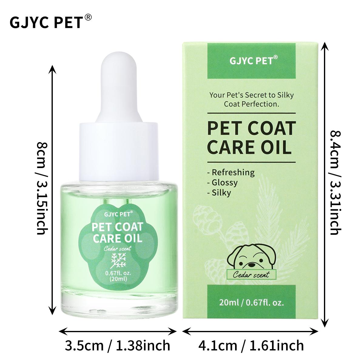 GJYC PET Cedarwood Scented Concentrated Pet Hair Essential Oil Dropper Design Detangles Reduces Shedding For Dogs Cats